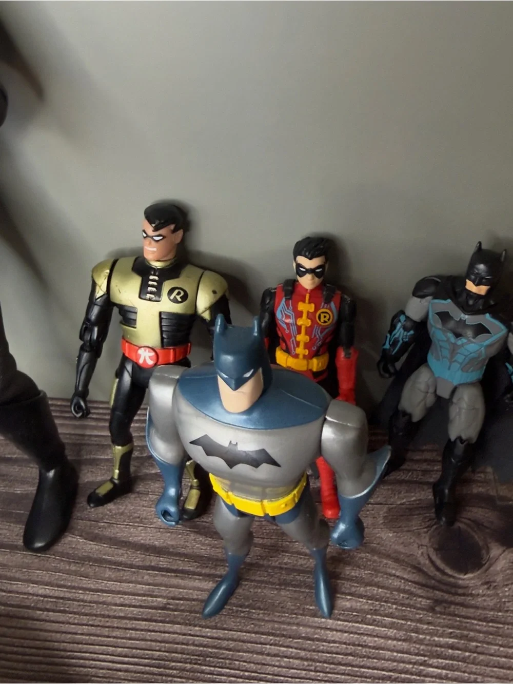 Batman Robin Figure Lot Batmobile Bruce Wayne Dick Grayson DC Comics Toys